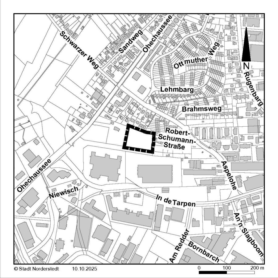 18. nderung des Flchennutzungsplanes der Stadt Norderstedt (FNP 2020),  "Westlich Robert-Schumann-Strae / stlich Ohechaussee"