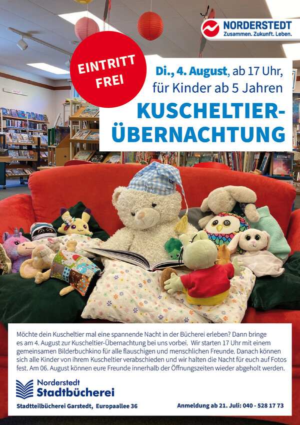 Plakat Kuscheltier&uuml;bernachtung FREI BPV