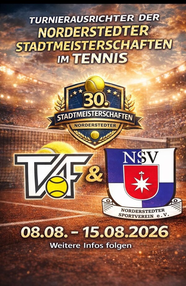 Plakat Ausrichter der Stadtmeisterschaften im Tennis