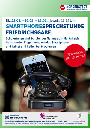 Interner Link: Zur Veranstaltung Smartphone-Sprechstunde - Sch&uuml;lerinnen und Sch&uuml;ler des Gymnasium Harksheide geben Hilfestellung rund um das Smartphone