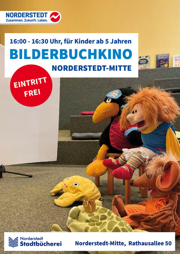 Plakat Bilderbuchkino Hauptbücherei Norderstedt-Mitte