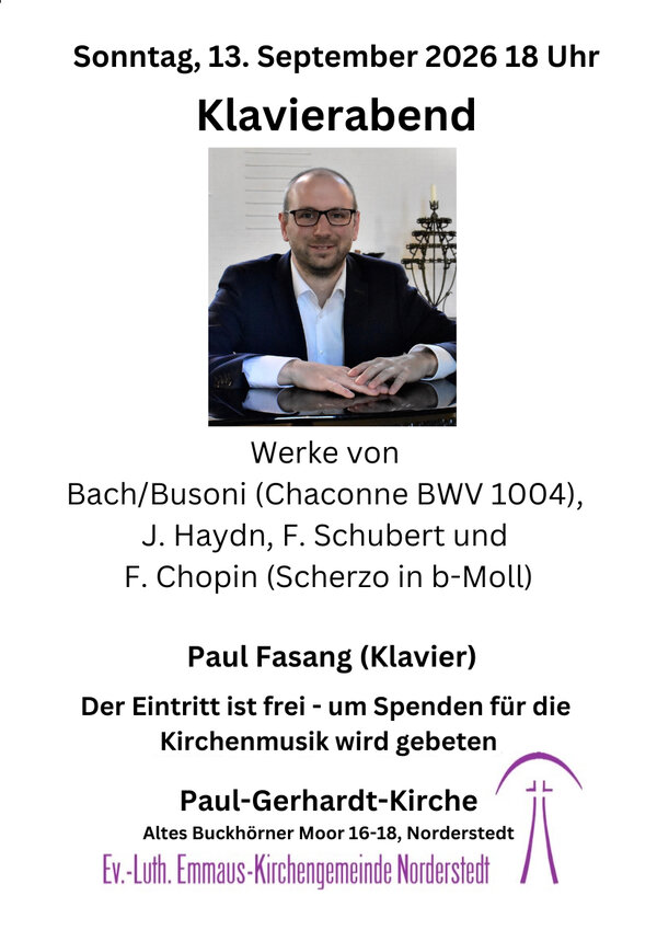 Klavierabend mit Paul Fasang